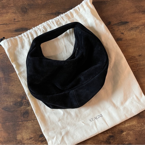 St. Agni bonbon black suede bag - Picture 4 of 5